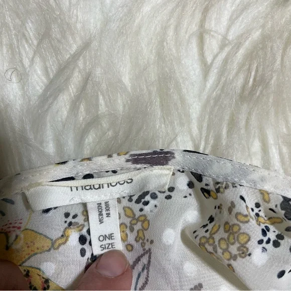 #0226 Maurices Yellow Plum Green Floral Print Kimono Cardigan-one size - Picture 5 of 5